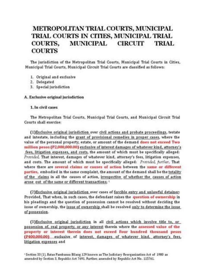 Understanding the Metropolitan Trial Court: A Comprehensive Guide